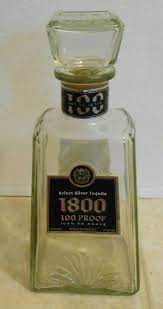 1800 Silver Tequila Bottle Empty 100