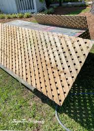 upcycled wood lattice wall panel for