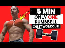 5 min one dumbbell only at home chest