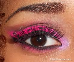 pink leopard print eye makeup tutorial