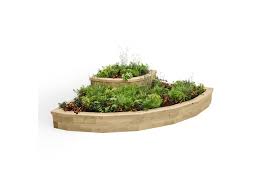 Cascading Curved Corner Raised Bed 1