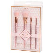 cala premium makeup rose bliss brush set 4 pieces
