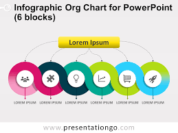 Infographic Org Chart For Powerpoint 6 Blocks 500