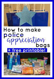 how to make blue bags for police week