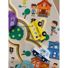 Đồ chơi xếp hình mê cung giao thông cho bé trai, bé gái 2 3 4 tuổi - Đồ chơi  xếp hình & xây dựng