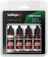 Green Color Set Vallejo Domino Model