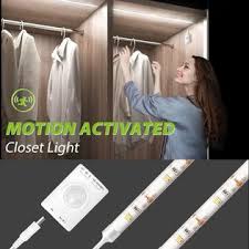 Megulla Motion Activated Closet Light Motion Sensor Led Night Light 39inch Usb Rechargeable Battery Stick Anywhere Auto Shut Off