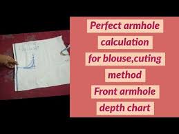 Perfect Armhole Calculation For Blouse Cuting Method Front Armhole Depth Chart
