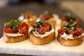 Blend until cheese looks whipped and soft. Goat Cheese And Roasted Tomato Bruschetta Walker Edison