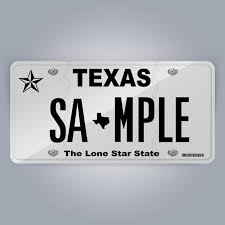 texas license plate replica reflective