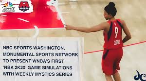 2k continues to redefine what's possible in sports gaming with nba 2k20, featuring best in class graphics & gameplay, ground breaking game modes, and unparalleled player control and customization. Nbc Sports Washington Monumental Sports Network To Present Wnba S First Nba 2k20 Game Simulations With Weekly Mystics Series Monumental Sports