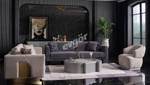 doe modern sofa set evgor furniture