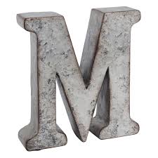 6 Galvanized Metal Letter M