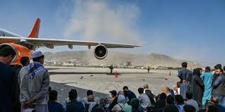 The airport is the only way out for now as the taliban encircled . Ntim8qhcpmwe M
