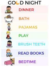 Toddlers Nighttime Routine A Picture Schedule Toddler