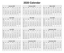 Yearly Calendar Template With Notes 2020 2019 Calendars