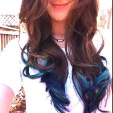 Every time we scroll through instagram if you're thinking about dyeing your hair, you can always use hair chalk or temporary sprays to get a bold color for the weekend. Blue Ugh Wish I Could Beach Victory Blue Tips Hair Hair Dye Tips Hair Styles