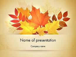 Bunch Of Autumn Leaves Free Presentation Template For
