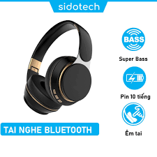 Tai nghe bluetooth chụp tai không dây SIDOTECH S70 pin trâu âm thanh siêu  bass thể thao gaming cho điện thoại máy tính - Tai nghe nhét tai & chụp tai