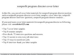 Nonprofit Cover Letter Samples Executive Director Non Profit