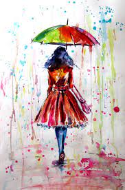 Colorful Rainy Day Painting By Anna