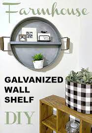 Galvanized Farmhouse Wall Shelf