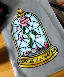 Beauty And The Beast Tattoo Stained