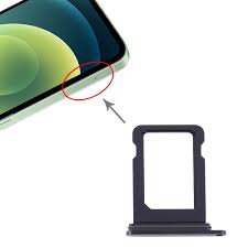 The sim card only fits in one way. Sunsky Sim Card Tray For Iphone 12 Black