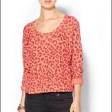 Sundry Orange Leopard Top Size 1 Or Small