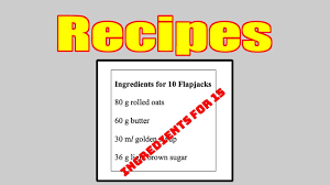 calculate ings for recipes