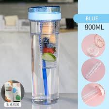 Water Bottle With Lid And Straw Built