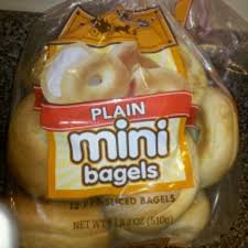 calories in thomas mini bagels plain