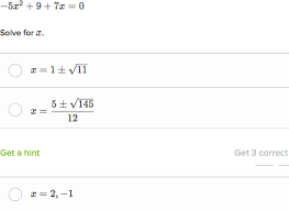 solve quadratic equations with the