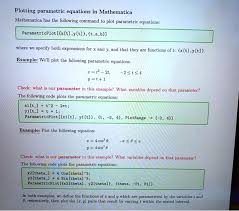 Plotting Parametric Equations