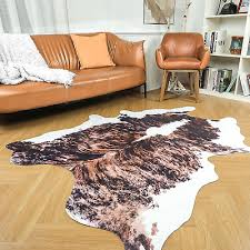 faux cowhide area rug cow print rugs