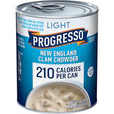 light new england clam chowder canned