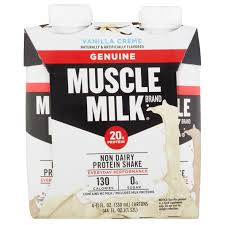 muscle milk 100 calorie non dairy protein shake chocolate 20g protein ready to drink 11 fl oz 4 pack walmart