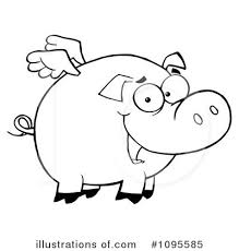 Coloring pages | flying pig. Flying Pig Clipart 1095585 Illustration By Hit Toon