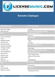 karaoke catalogue license