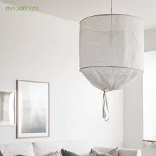 Nordic Koushi Design White Linen Cotton Diy Fabric Lampshade Led Pendant Lamp Led Hanging Lamps For Foyer Finning Room Hotel Pendant Lights Aliexpress
