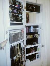 Mirrored Jewelry Armoire With Full