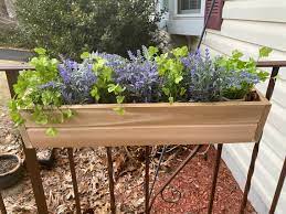 cedar railing planter box deck railing