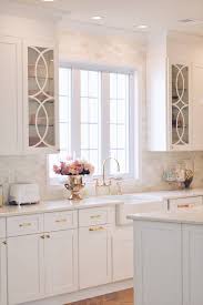 add overlays to a glass kitchen cabinet