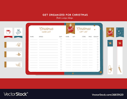 Before Merry Christmas Organizer Planner Notepad Vector Image
