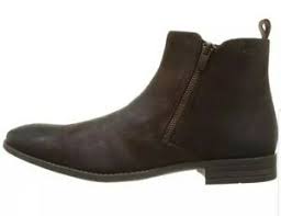Details About New Mens Clarks Chart Zip Dark Brown Suede Chelsea Boots Uk Size 8 G Eu 42