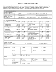 property inspection checklist template