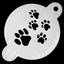 tap face painting stencil tap023 paw