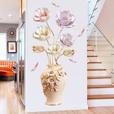 Tulip Vase Flowers 3d Wallpaper Wall