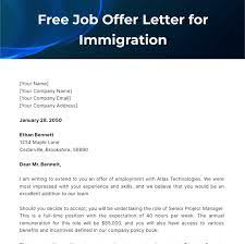 job offer letter for immigration