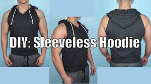 Tip start with a small cut. Diy How To Make Your Own Sleeveless Hoodie Youtube